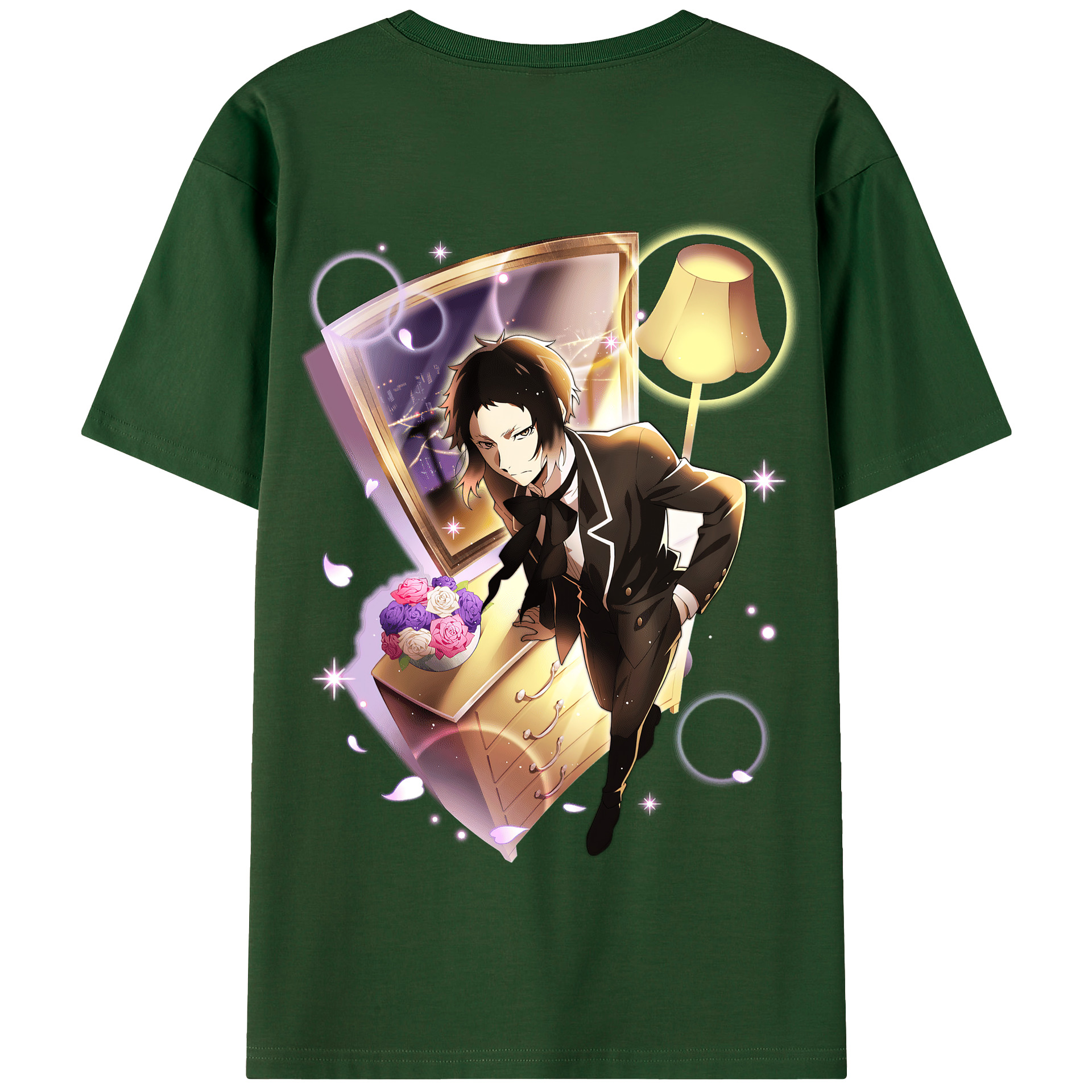 （画像用） 文豪ストレイドッグス Bungo Stray Dogs 綿100％半袖Tシャツ（背面プリント）